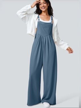Pre-Loved Halara Pockets Waffle Casual Overalls